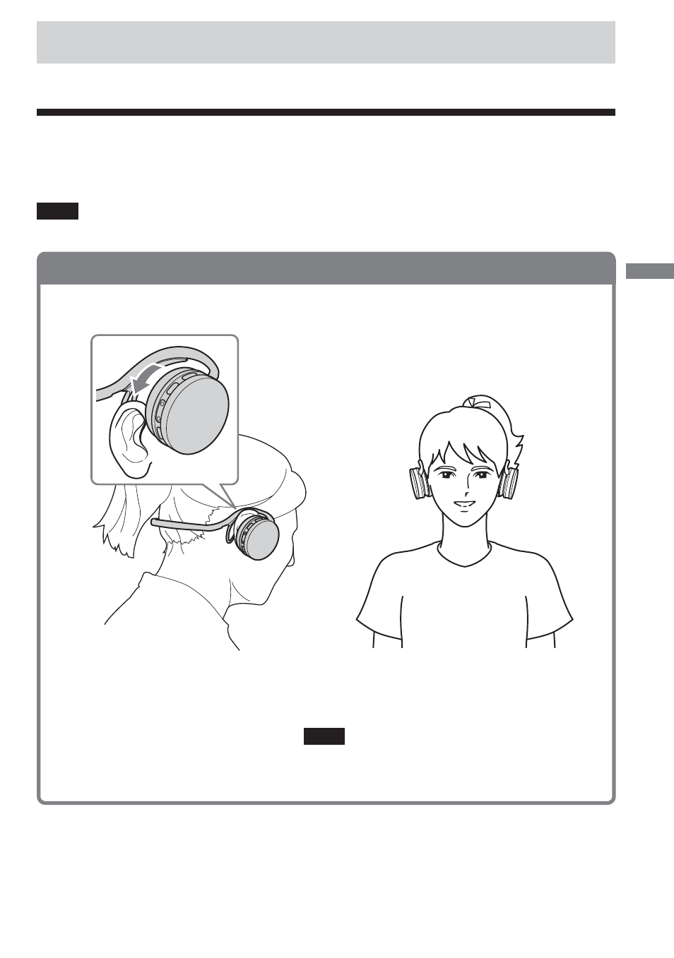 Basic operations, Listening to music stored in your player, Put the player on your ears | Aiwa UZ-PS128 User Manual | Page 9 / 20