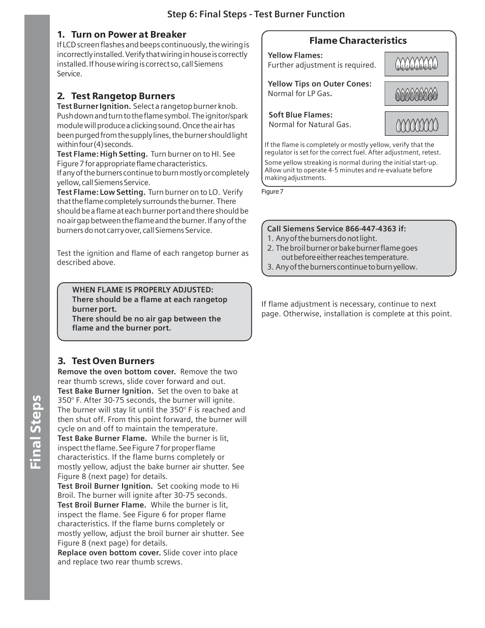 Siemens Gas Range User Manual | Page 8 / 32