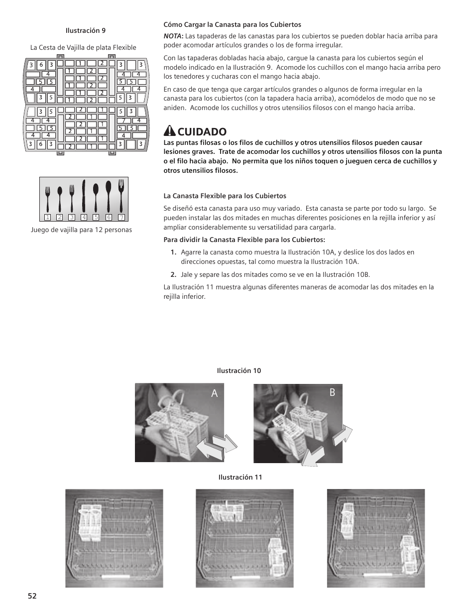 Cuidado | Siemens hiDefinition 48 dBA Dishwasher User Manual | Page 52 / 64