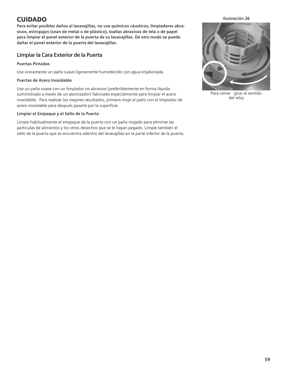 Cuidado | Siemens hiDefinition 48 dBA Dishwasher User Manual | Page 59 / 64