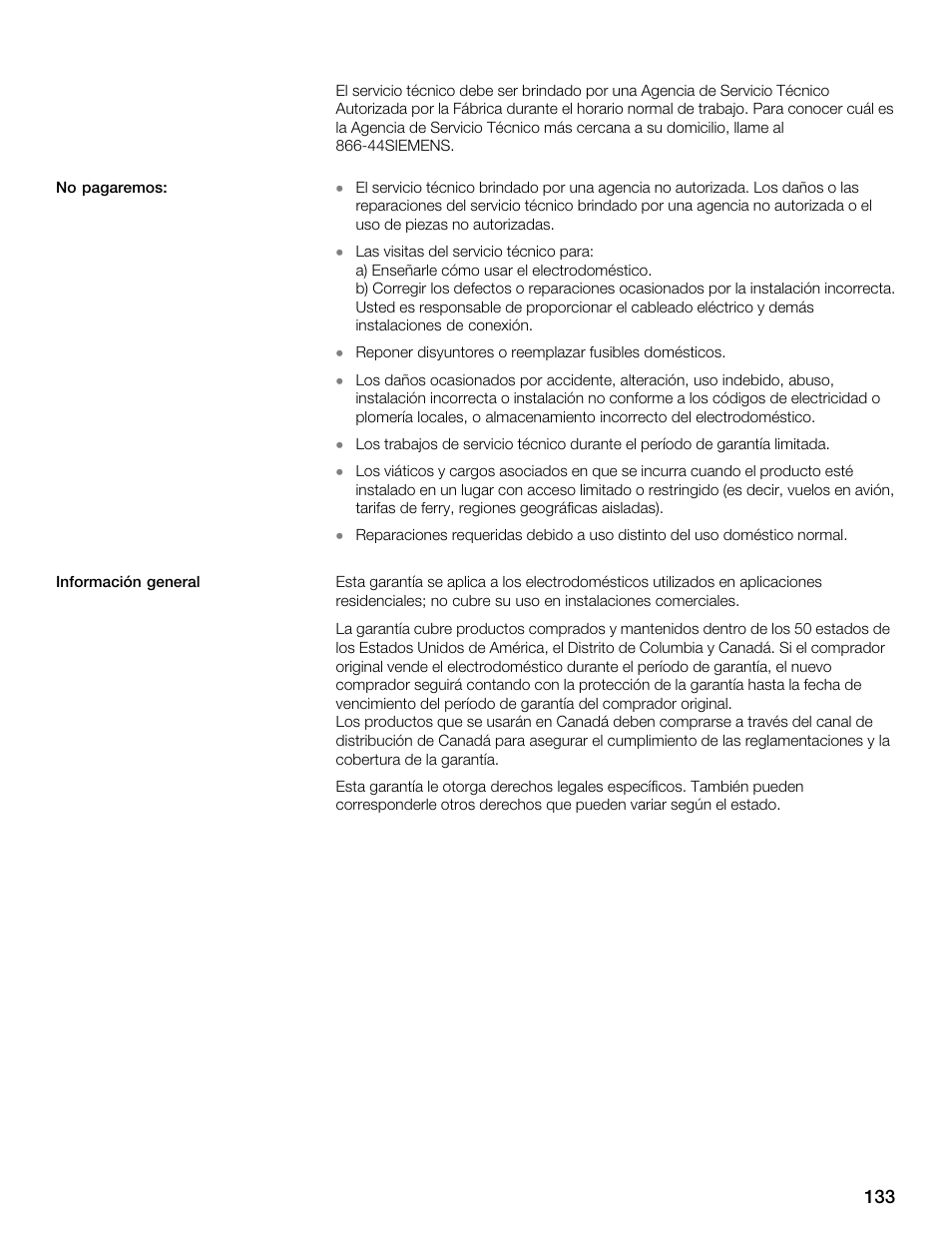 Siemens 30 Convection Microwave User Manual | Page 133 / 136