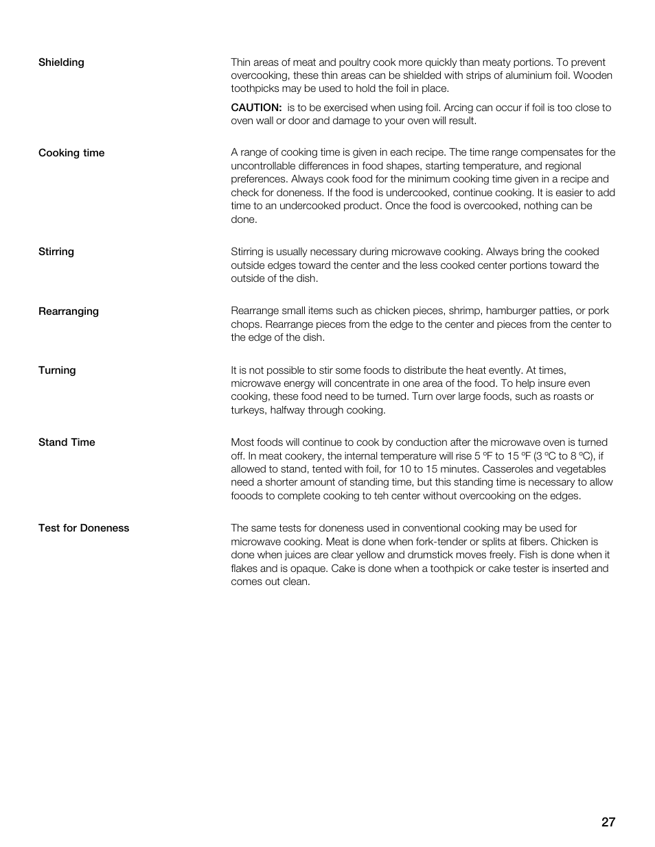 Siemens 30 Convection Microwave User Manual | Page 27 / 136