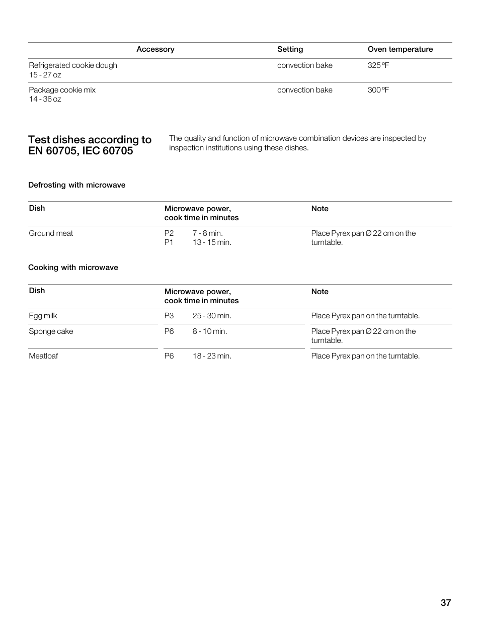 Siemens 30 Convection Microwave User Manual | Page 37 / 136