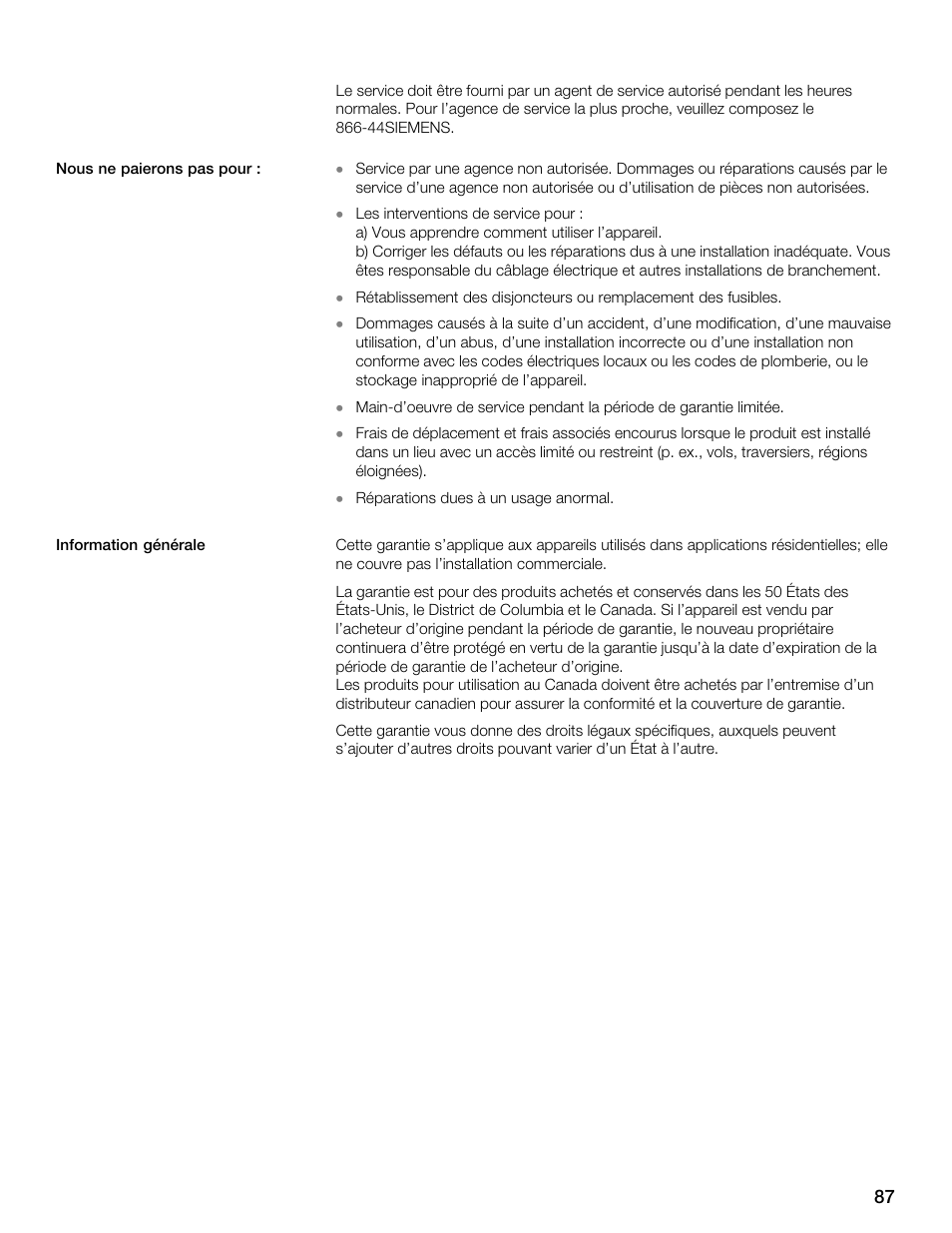 Siemens 30 Convection Microwave User Manual | Page 87 / 136