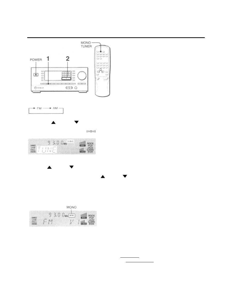 Manual tuning | Aiwa AV-DV500 User Manual | Page 18 / 28