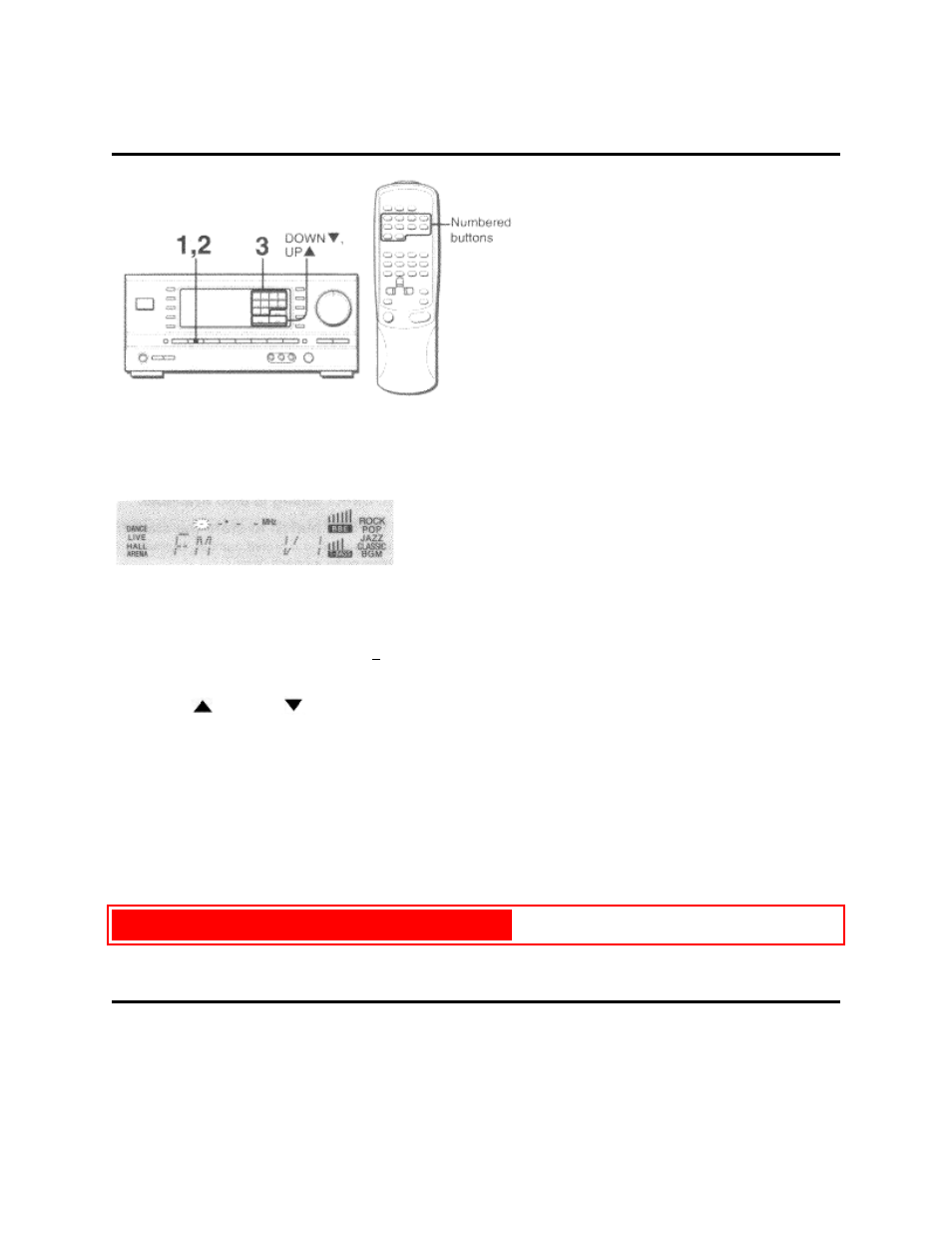 Radio reception (cont.) pg. 11, Direct tuning, Presetting stations | Aiwa AV-DV500 User Manual | Page 19 / 28