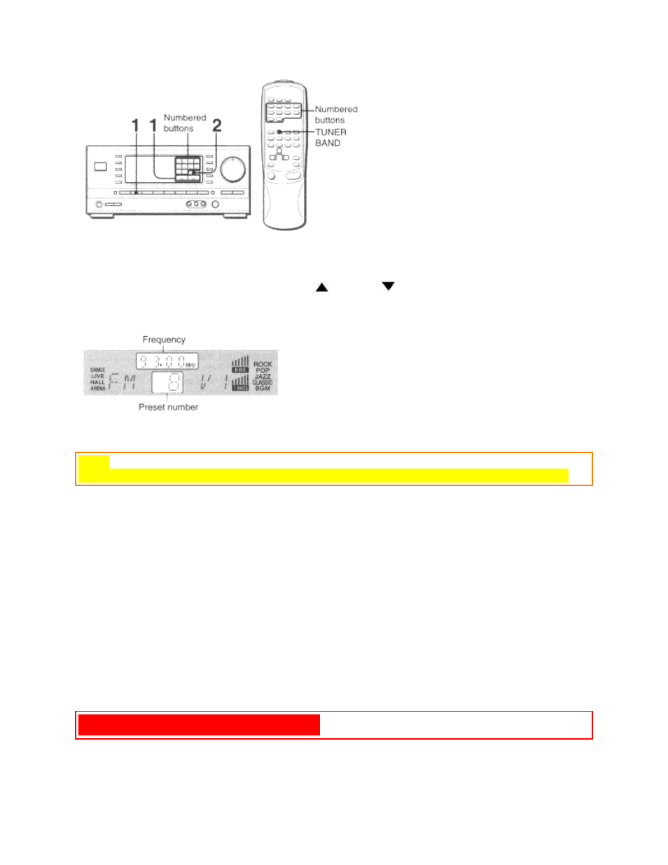 Dolby pro logic pg. 12, Preset number tuning | Aiwa AV-DV500 User Manual | Page 20 / 28