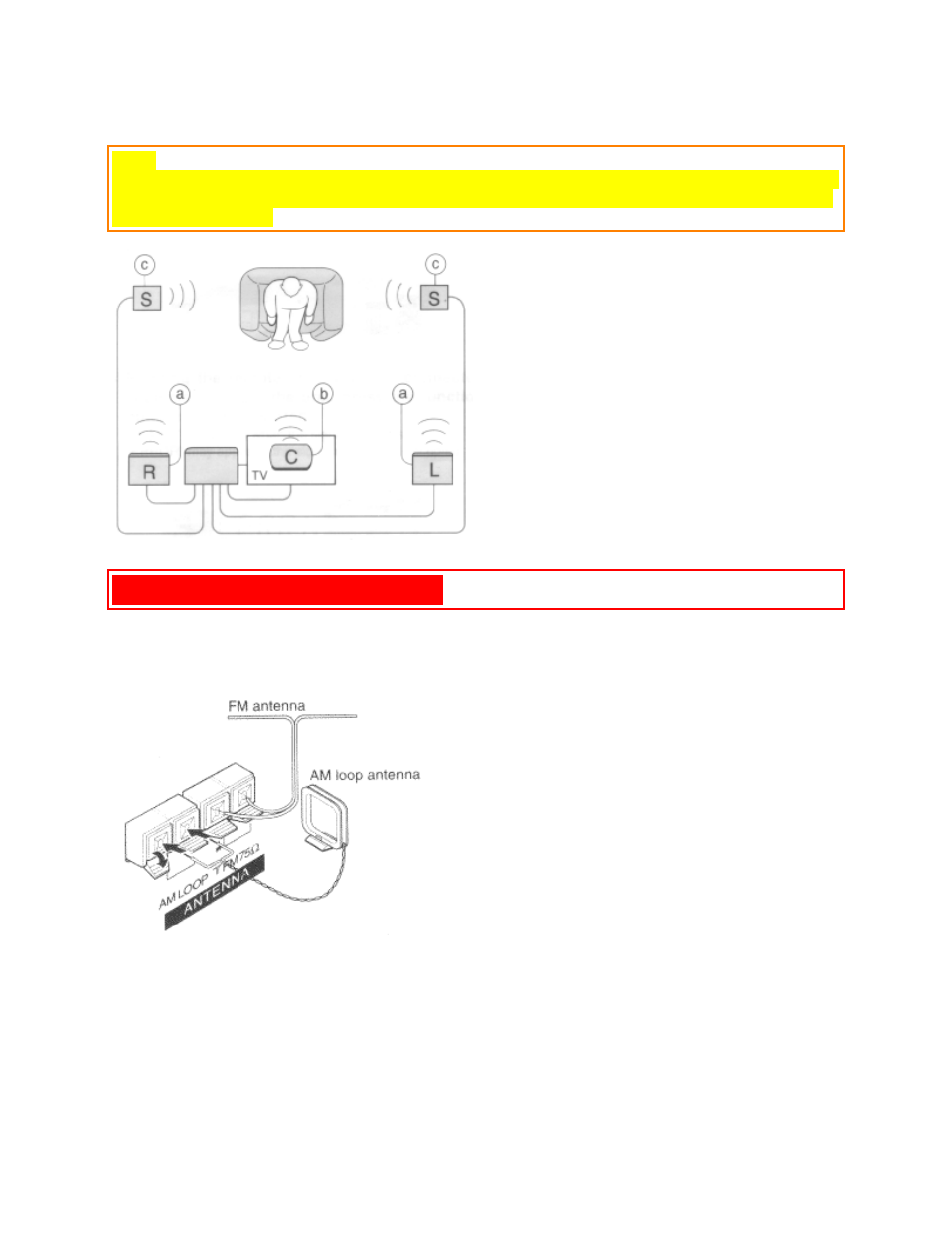 Preparations (cont.) pg. 5, Connecting the supplied antennas (2) | Aiwa AV-DV500 User Manual | Page 8 / 28