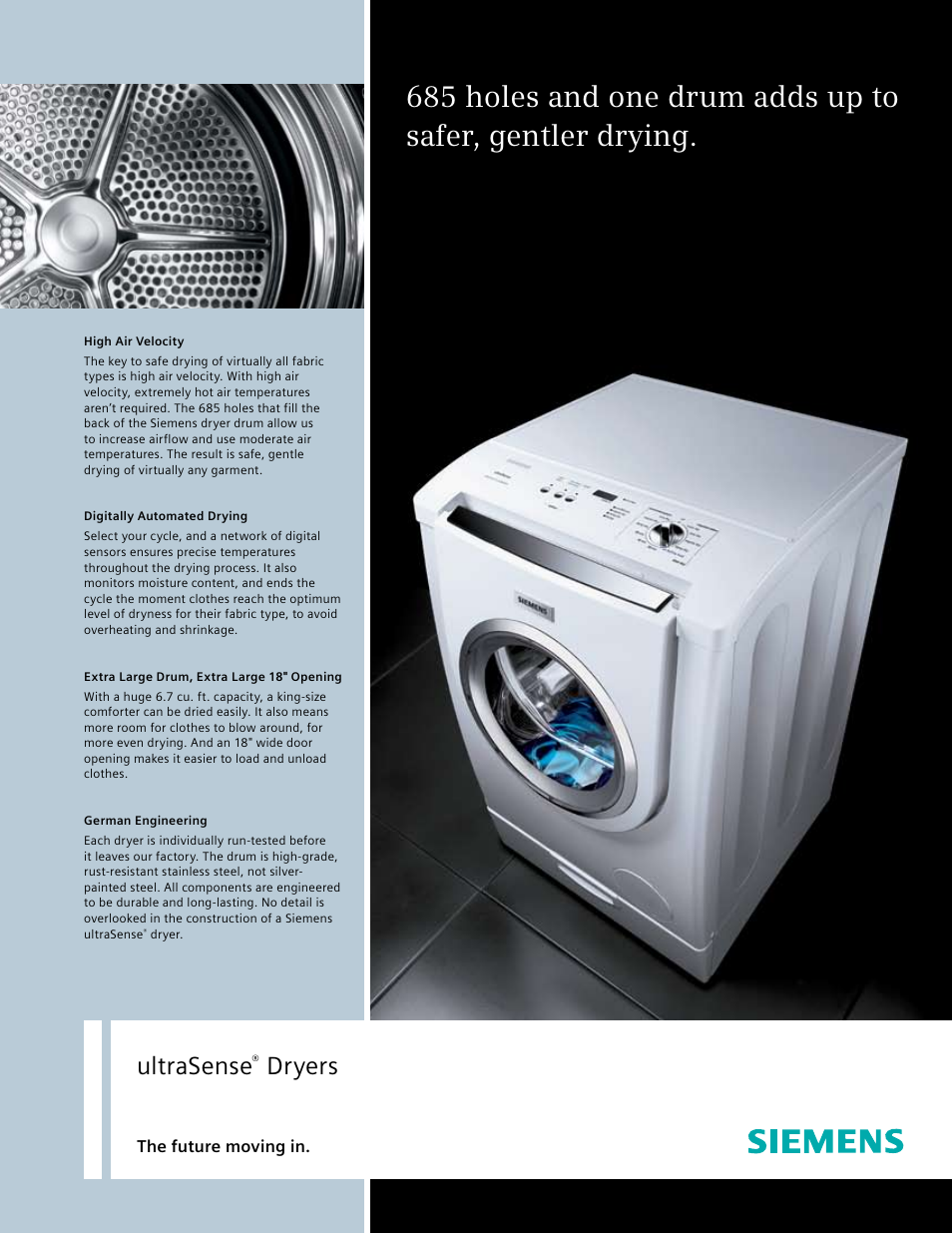 Siemens 27 Gas Dryer User Manual | 2 pages