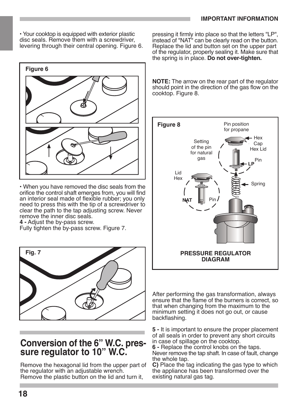 Siemens 36inc Stainless Gas Cooktop User Manual | Page 18 / 57