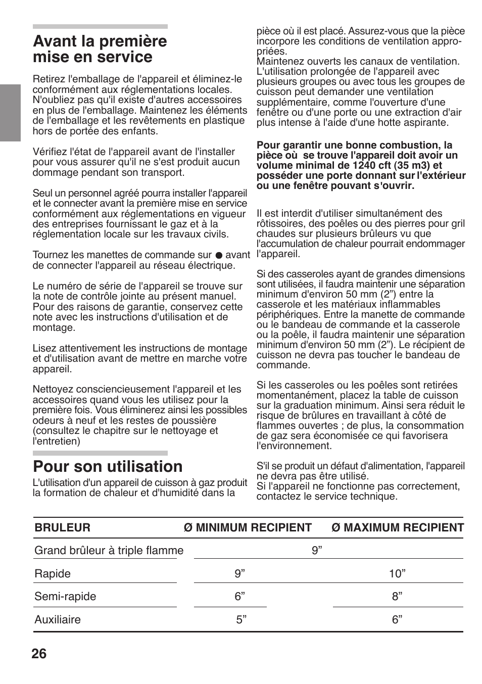 Siemens 36inc Stainless Gas Cooktop User Manual | Page 26 / 57