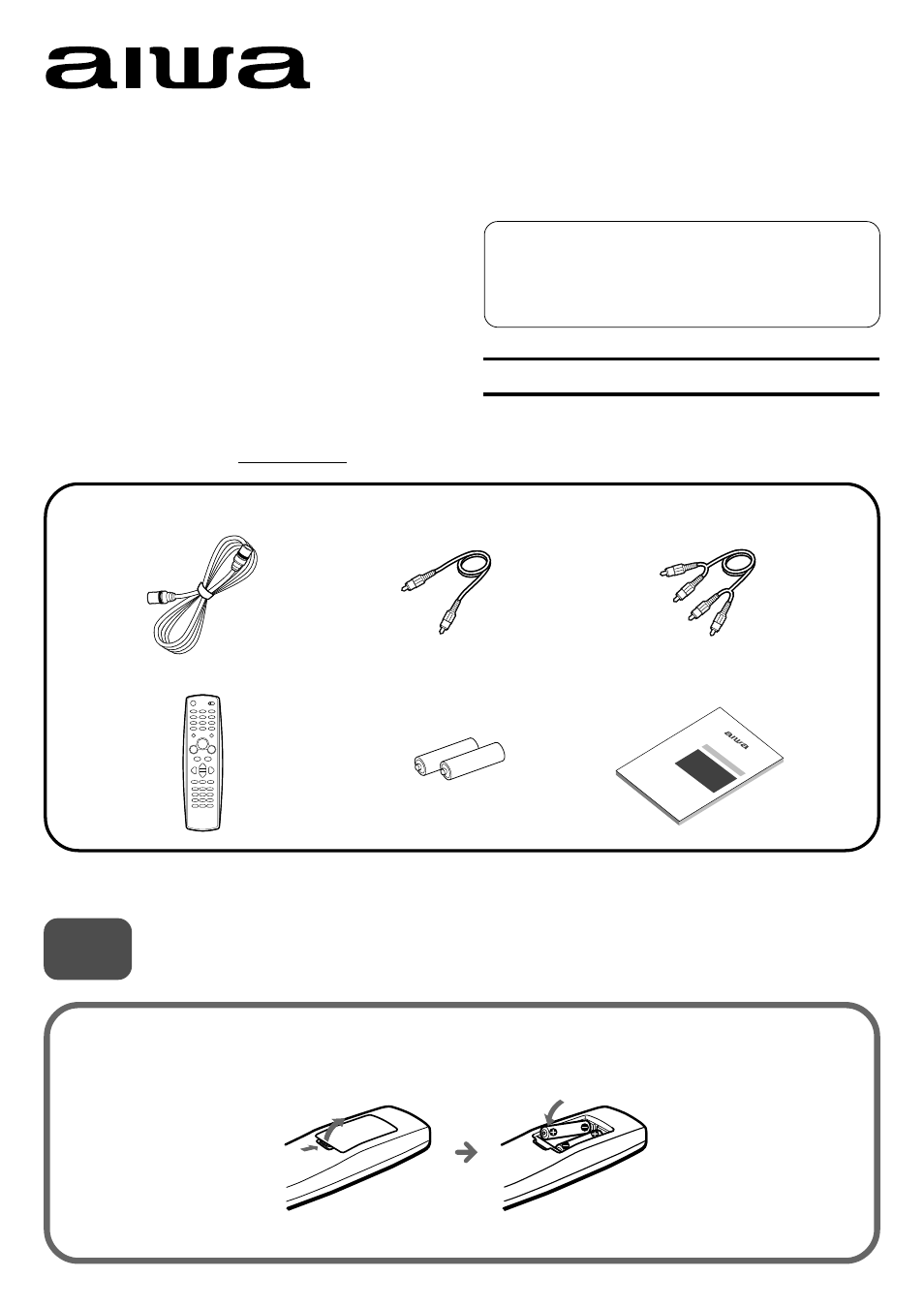Quick start guide, Hv-fx9000, Call toll free 1-800-buy-aiwa | Installing batteries in the remote control | Aiwa HV-FX9000U User Manual | Page 2 / 118