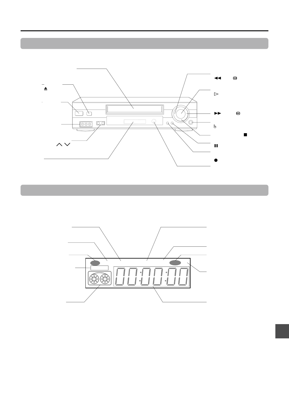 Componentes y controles, Panel frontal visualizdor | Aiwa HV-FX9000U User Manual | Page 78 / 118
