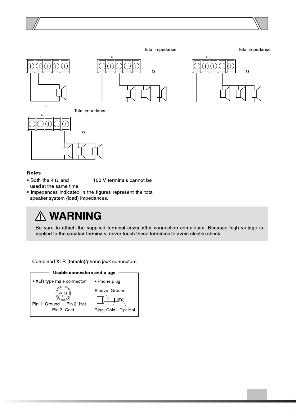 Т³гж 8, Connections, Project240 | 1 speaker connections 5.2 xlr connections, 50v\70v | t&mSystems Project 60 120 User Manual | Page 8 / 13