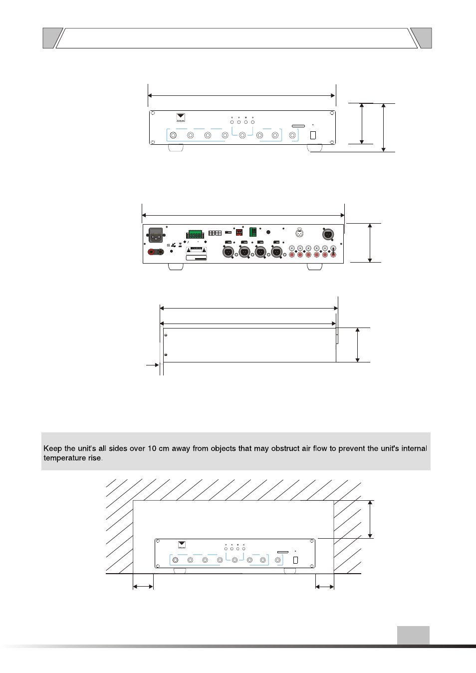 Т³гж 12, Dimensional diagram, Over | 100 over, 1 2 3 4 on, Risk of electric shock do not open, Ov e r | t&mSystems Project 240 User Manual | Page 12 / 13