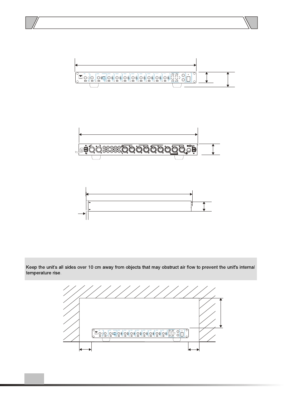 Т³гж 11, Dimensional diagram, Projectmix10 | Unit :mm, Over | t&mSystems Project MIX10 User Manual | Page 11 / 12