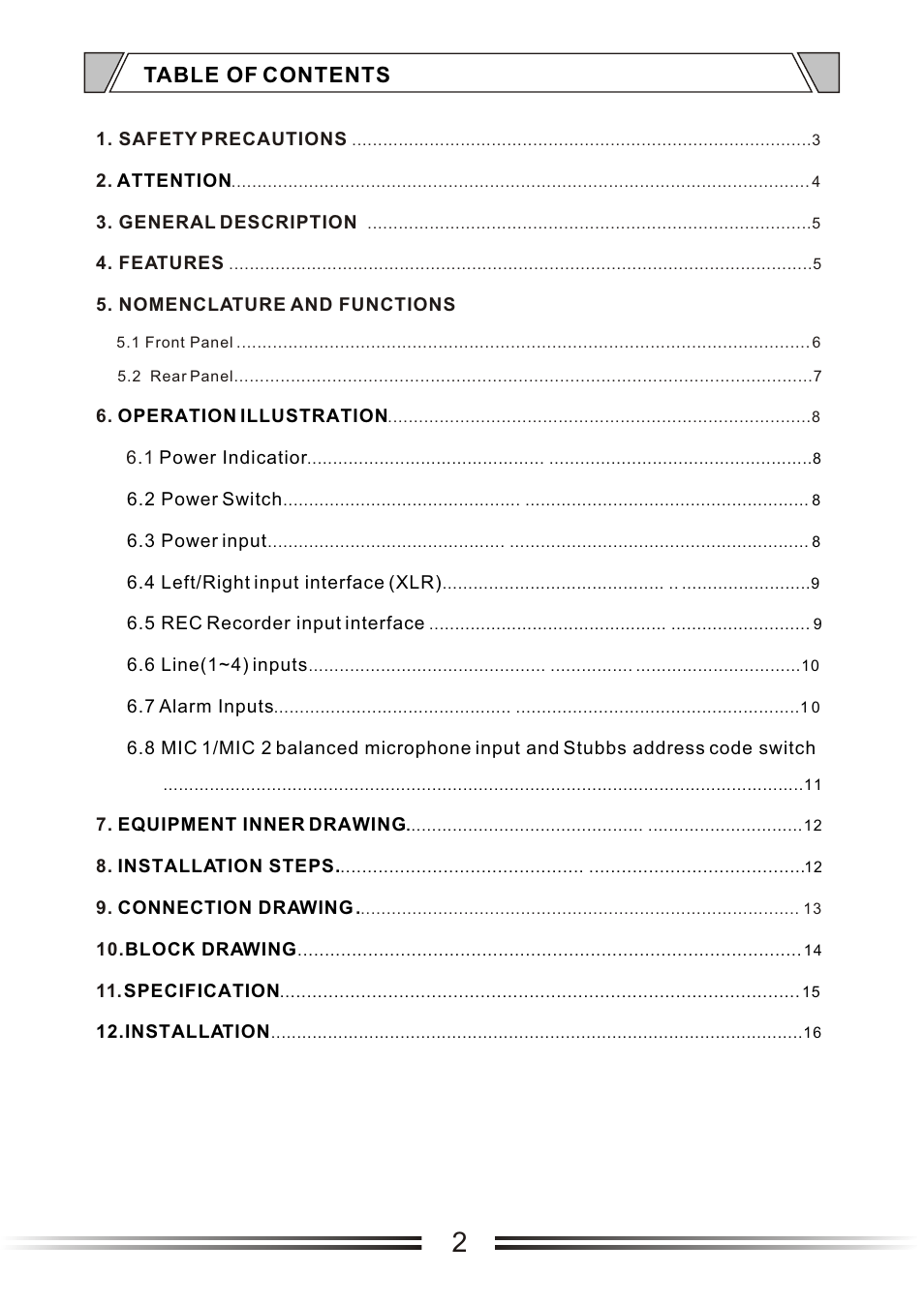 t&mSystems Project MIX241 User Manual | Page 2 / 17