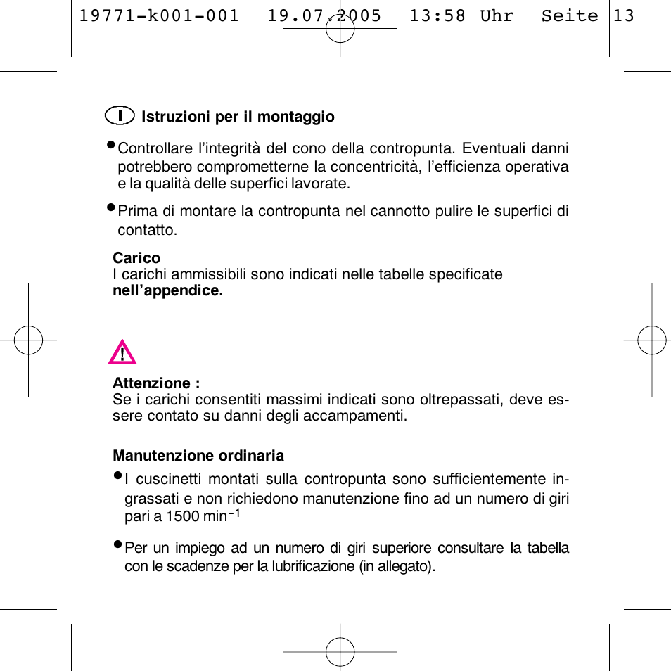 ROHM Revolving tailstock centres User Manual | Page 13 / 48