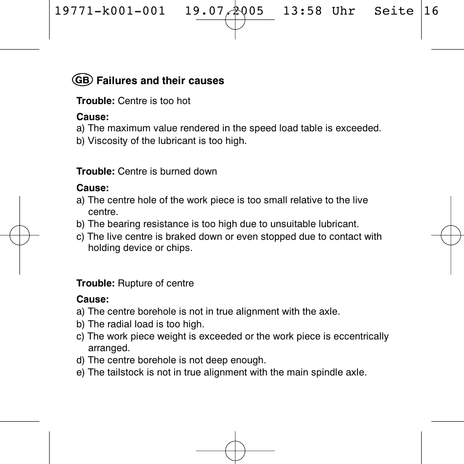 ROHM Revolving tailstock centres User Manual | Page 16 / 48