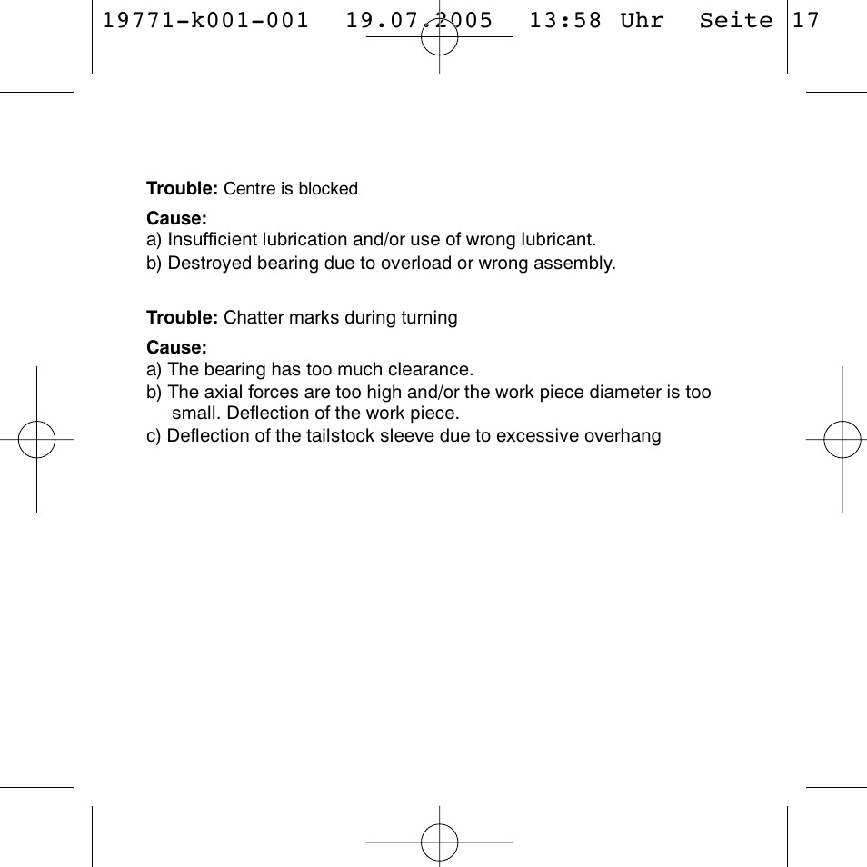 ROHM Revolving tailstock centres User Manual | Page 17 / 48