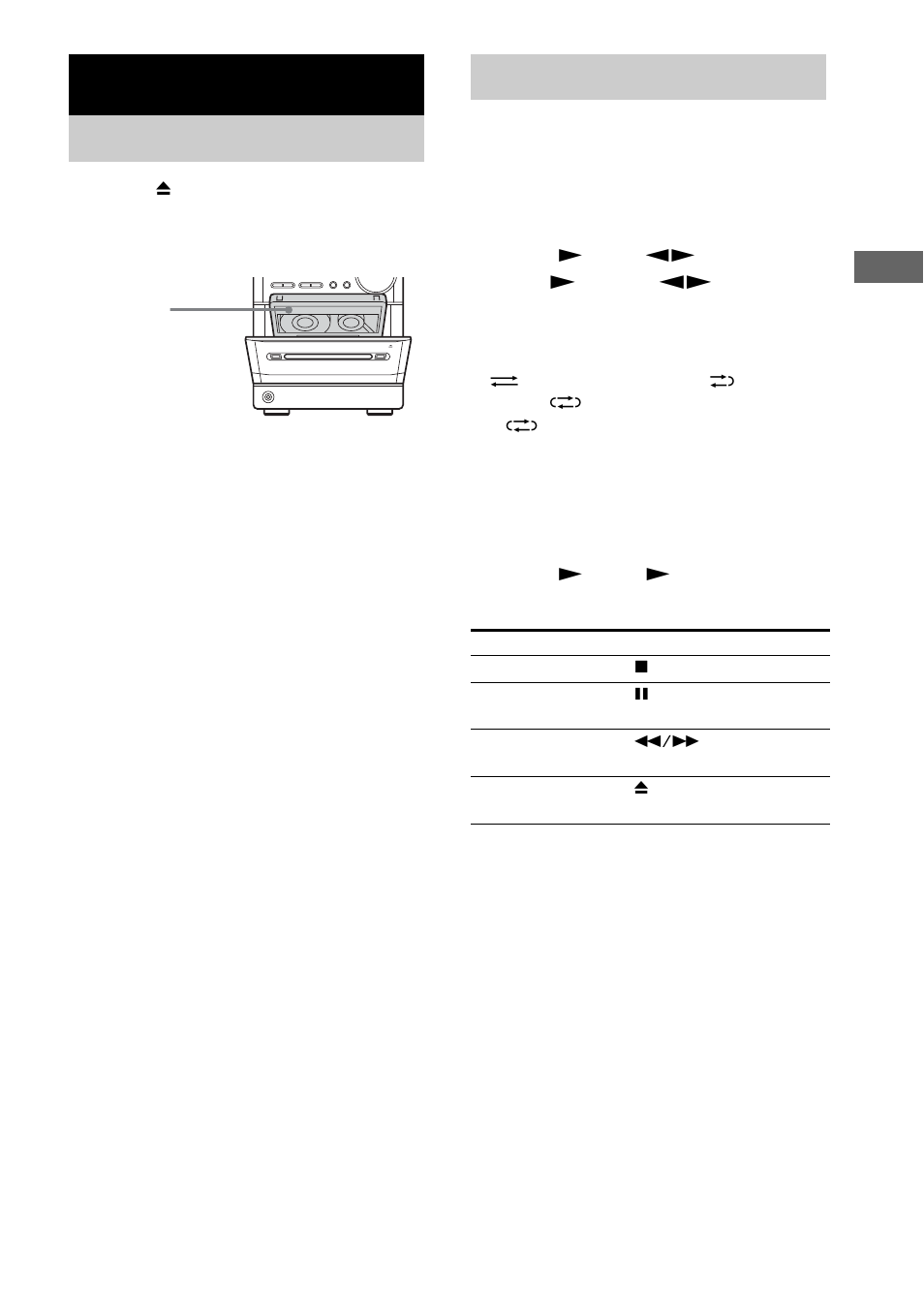 Tape – play, Loading a tape, Playing a tape | Loading a tape playing a tape | Aiwa XR-EM550 User Manual | Page 15 / 32