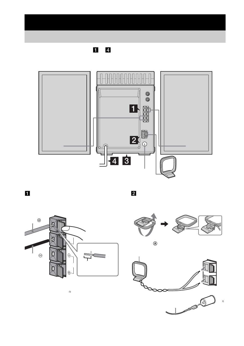 Getting started, Hooking up the system | Aiwa XR-EM550 User Manual | Page 6 / 32