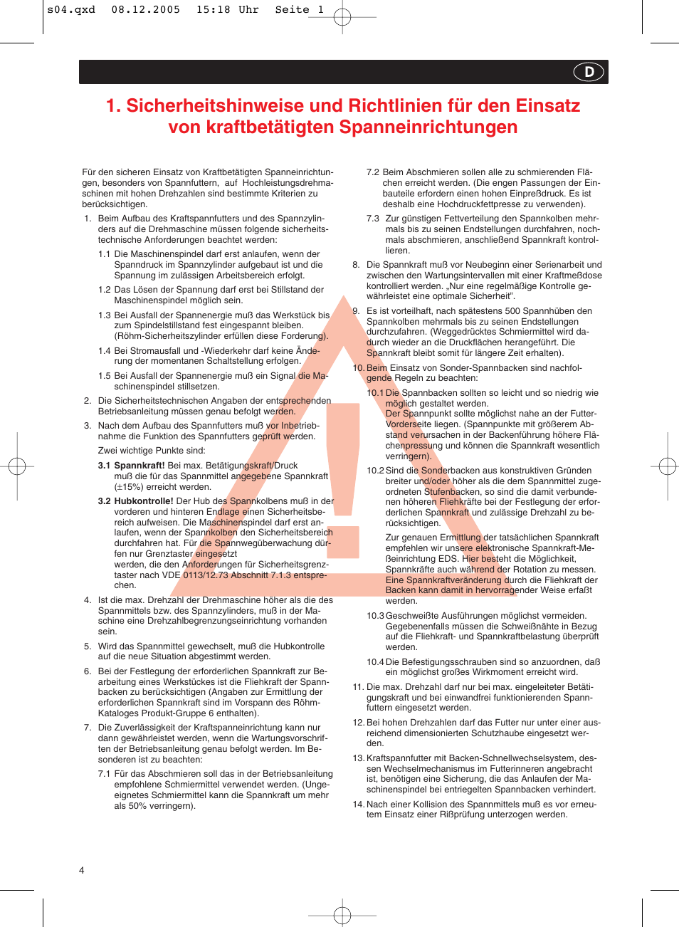 ROHM ZFM - Power-operated draw bar chucks User Manual | Page 4 / 20