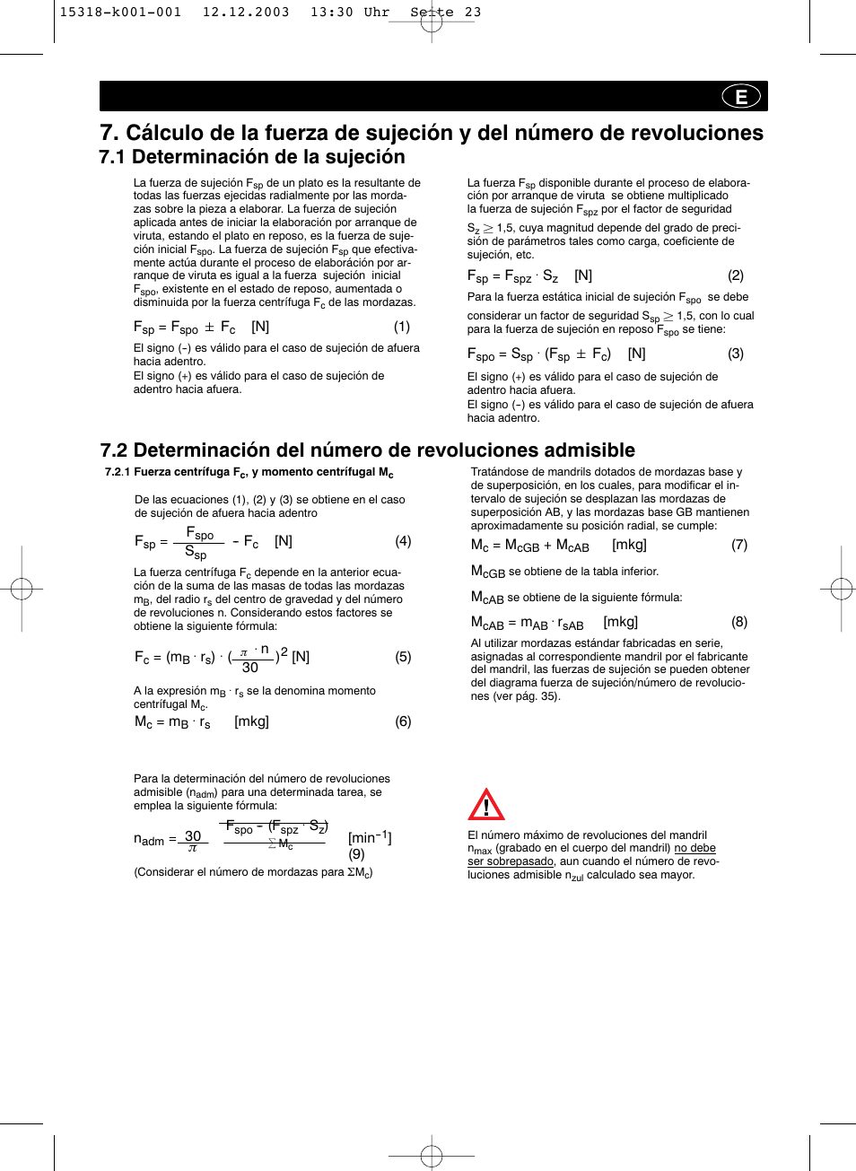 1 determinación de la sujeción | ROHM KFD-AF - Power-operated compensating chucks User Manual | Page 17 / 19