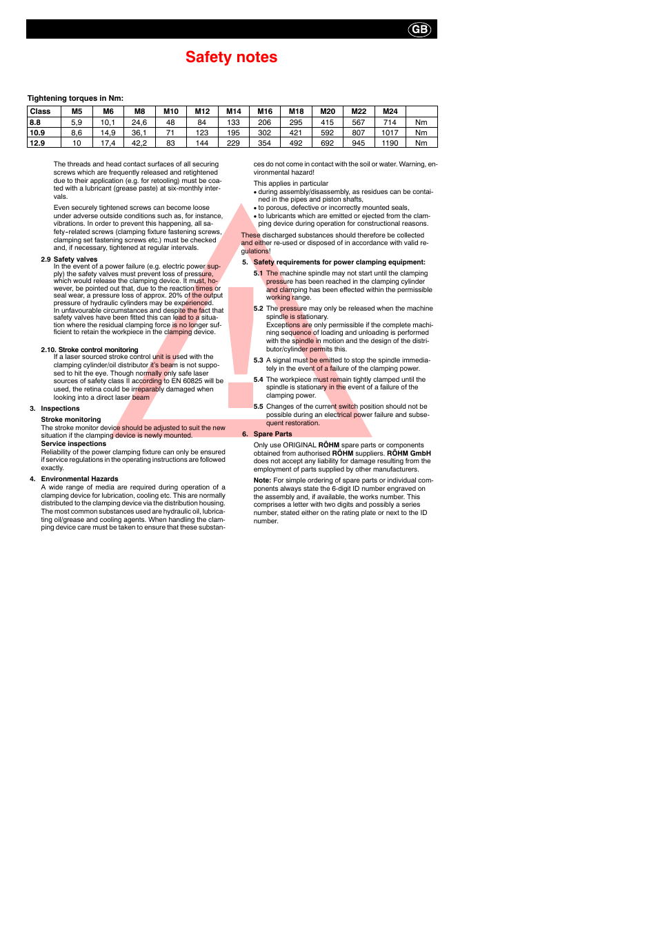 ROHM OVUSHH - hydraulic operated duble piston cylinders User Manual | Page 12 / 40