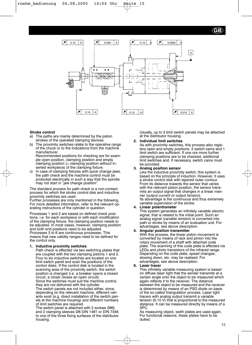 ROHM OVUSHH - hydraulic operated duble piston cylinders User Manual | Page 15 / 40