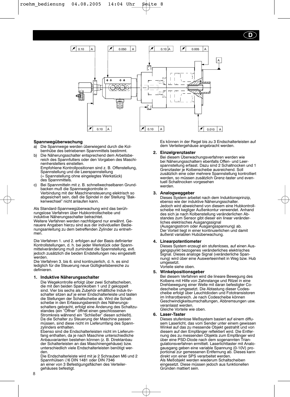 ROHM OVUSHH - hydraulic operated duble piston cylinders User Manual | Page 8 / 40