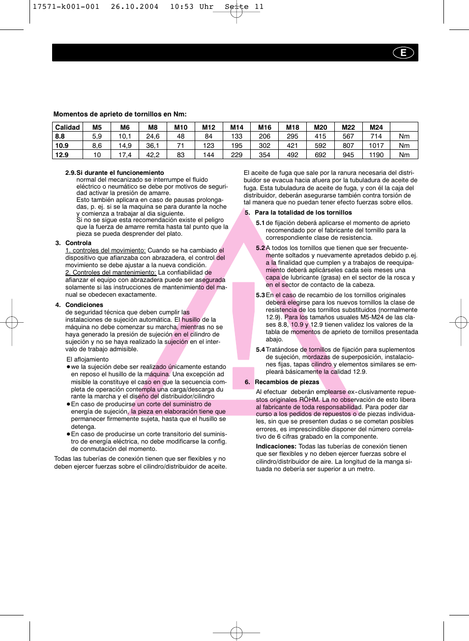 ROHM SZS - oil-operated cylinders User Manual | Page 11 / 24