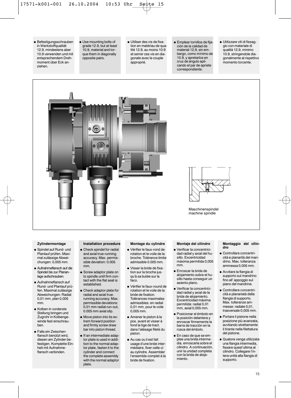 ROHM SZS - oil-operated cylinders User Manual | Page 15 / 24