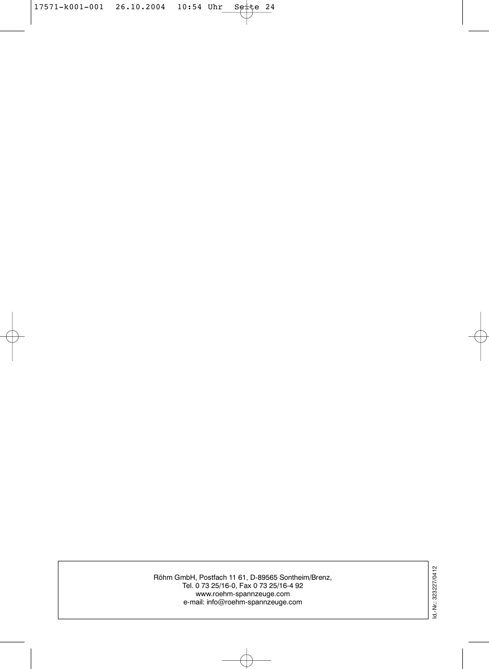 ROHM SZS - oil-operated cylinders User Manual | Page 24 / 24