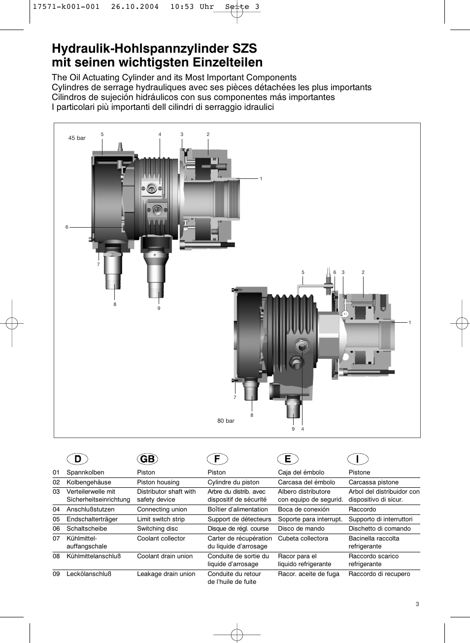 ROHM SZS - oil-operated cylinders User Manual | Page 3 / 24