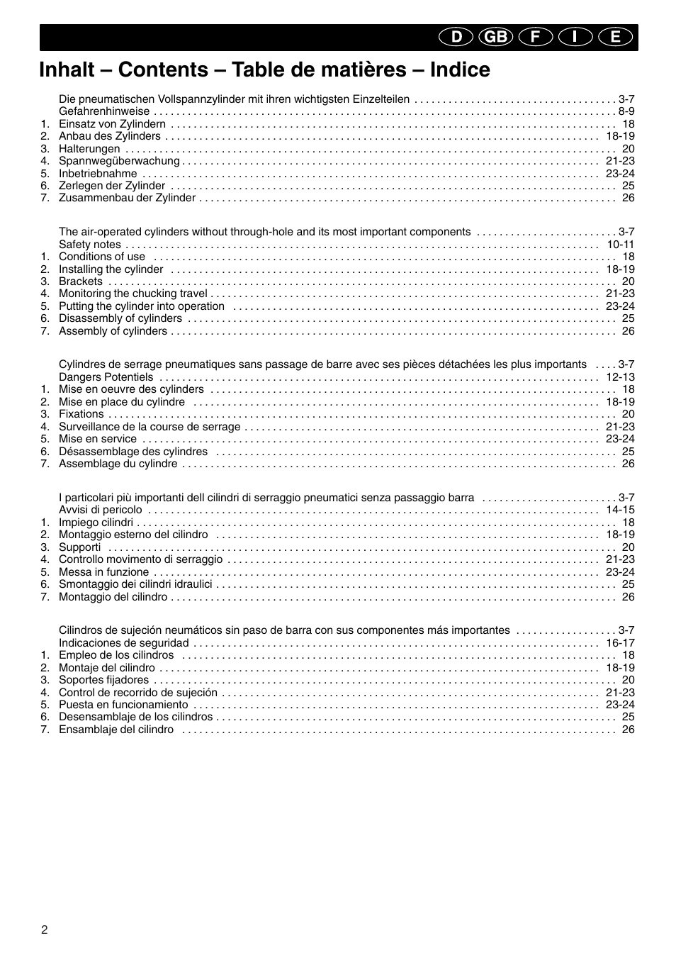 ROHM LVS / LV / LT / LTS - Air-actuating cylinders User Manual | Page 2 / 28