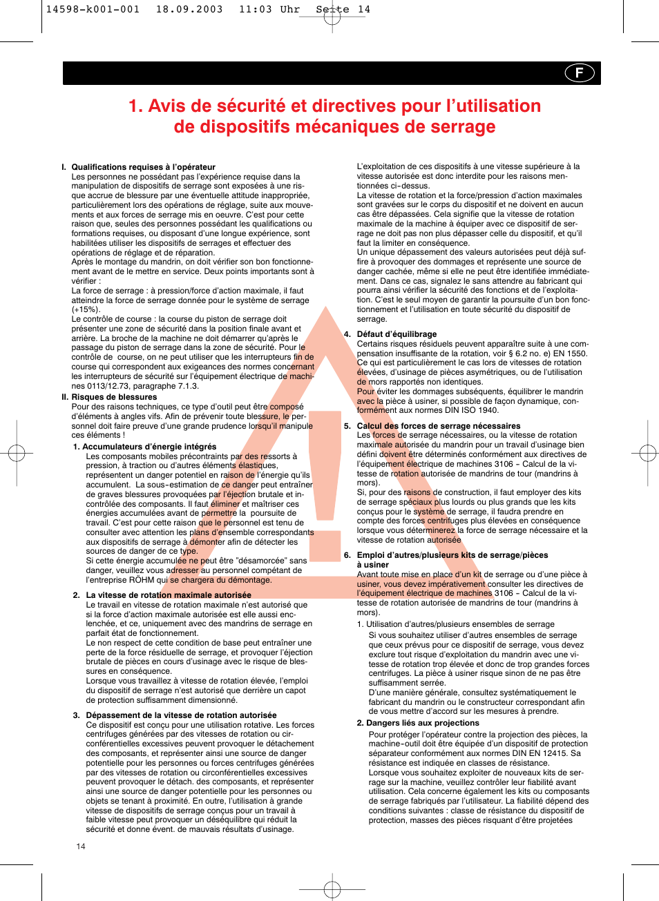 ROHM KFD-HS - Power chucks with through-hole User Manual | Page 14 / 44
