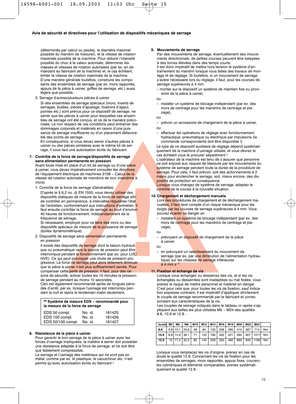 ROHM KFD-HS - Power chucks with through-hole User Manual | Page 15 / 44