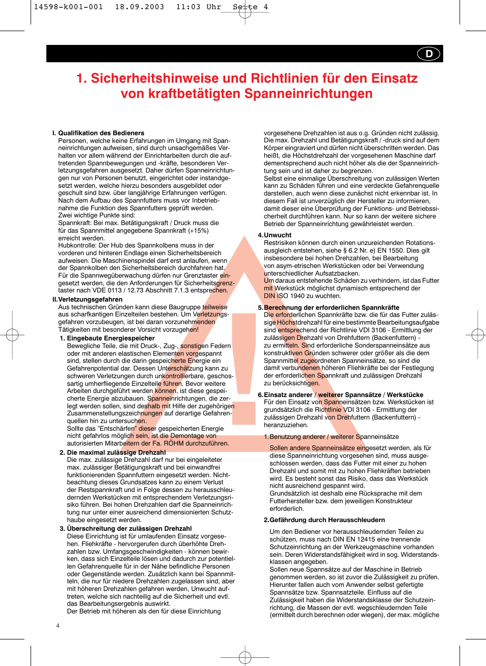 ROHM KFD-HS - Power chucks with through-hole User Manual | Page 4 / 44