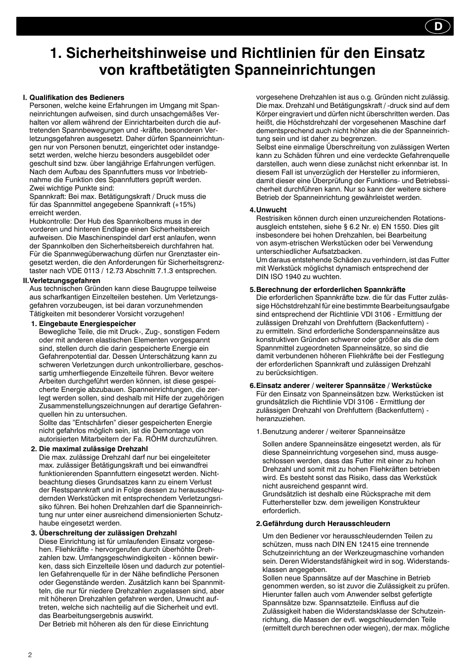 ROHM KBF-N - Power-operated ball lock draw-down chucks User Manual | Page 2 / 48