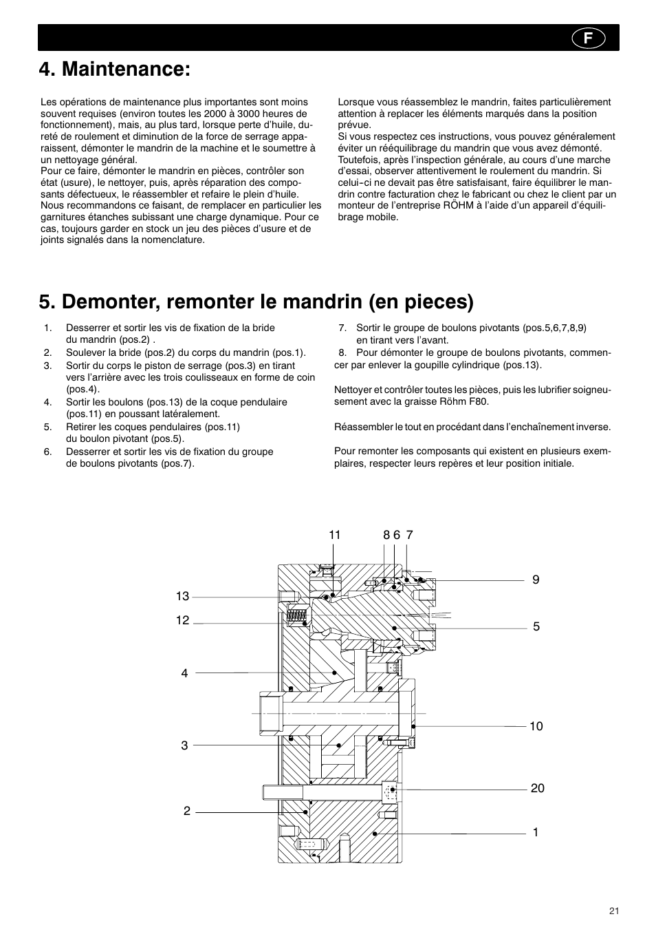 ROHM KBF-N - Power-operated ball lock draw-down chucks User Manual | Page 21 / 48