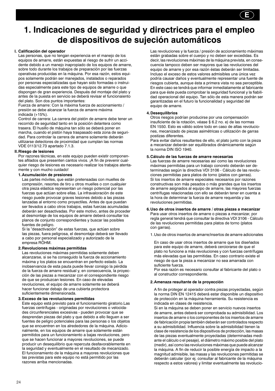 ROHM KBF-N - Power-operated ball lock draw-down chucks User Manual | Page 24 / 48