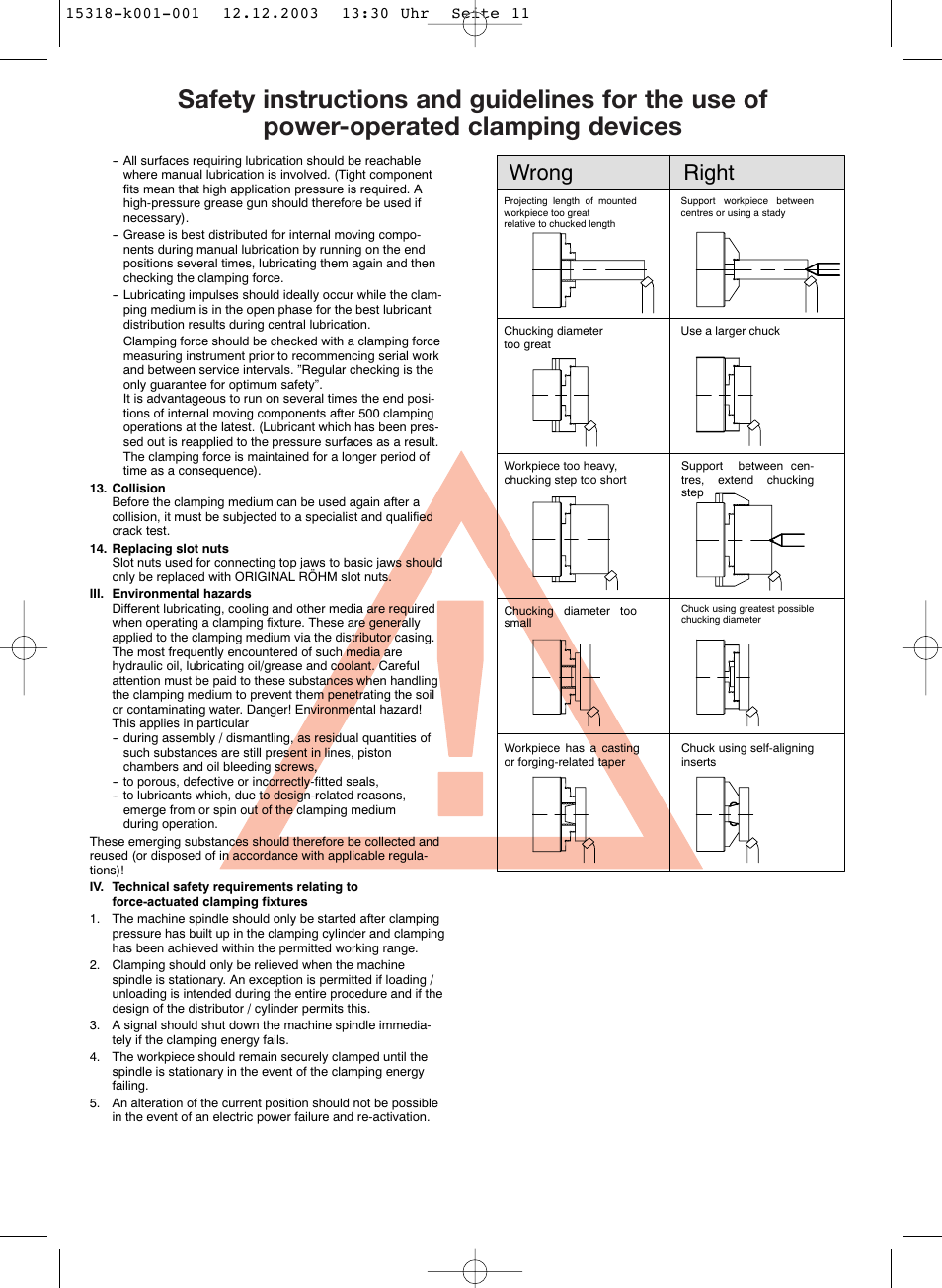 Wrong right | ROHM DURO-NC - Power chucks with quick-acting jaw change system User Manual | Page 11 / 35