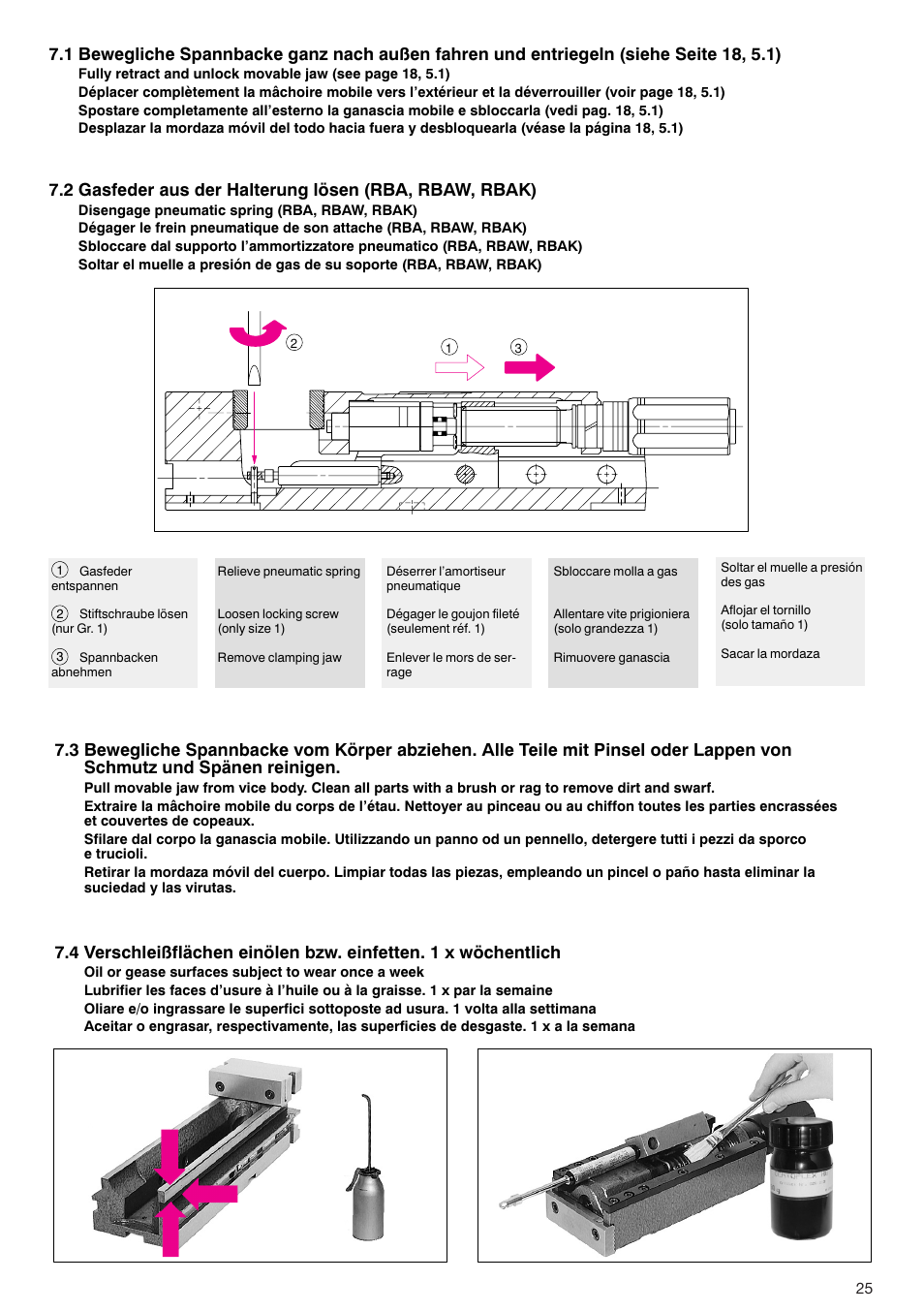 ROHM RB / RH / RBA / RBAW machine vices User Manual | Page 25 / 56