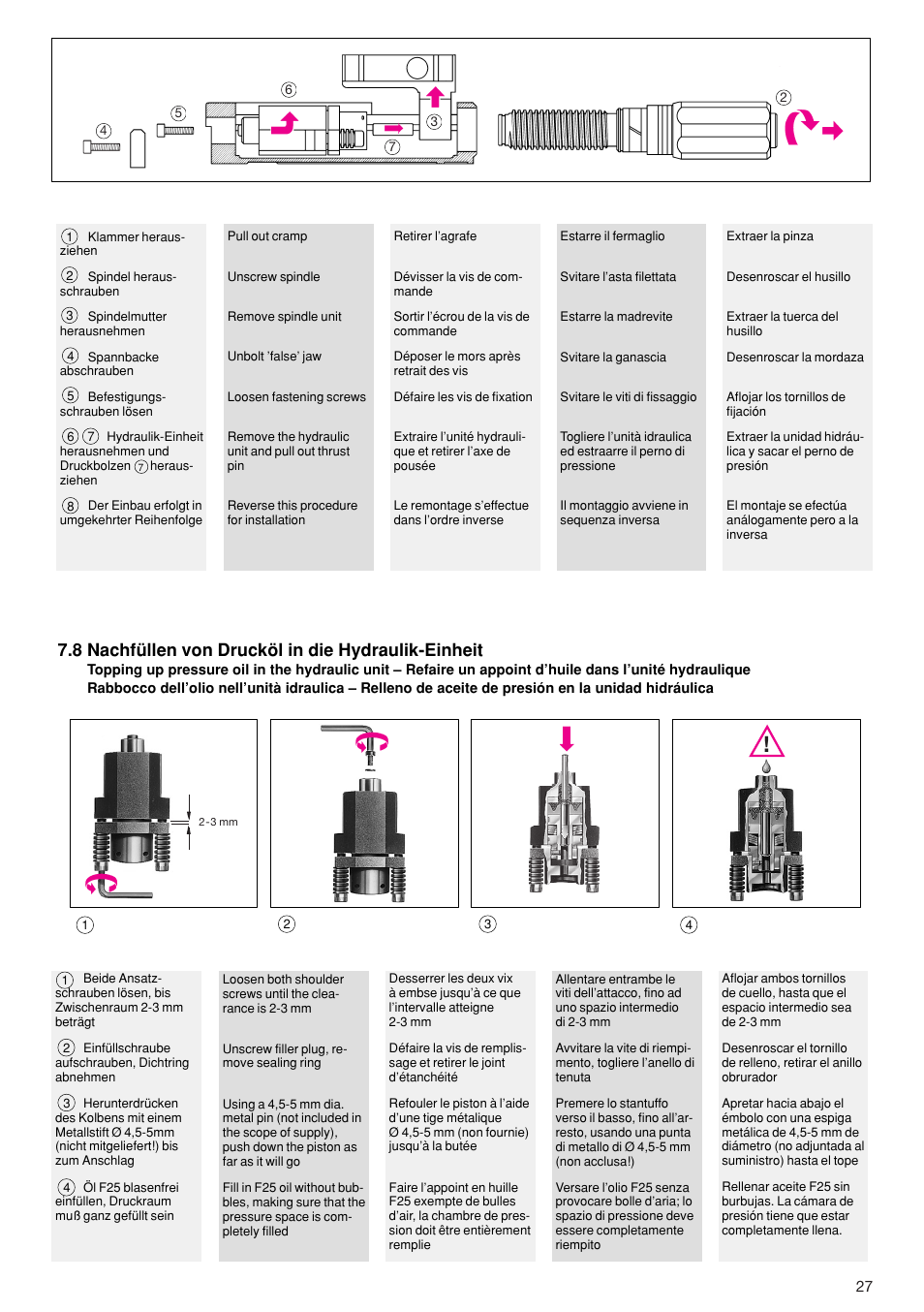ROHM RB / RH / RBA / RBAW machine vices User Manual | Page 27 / 56