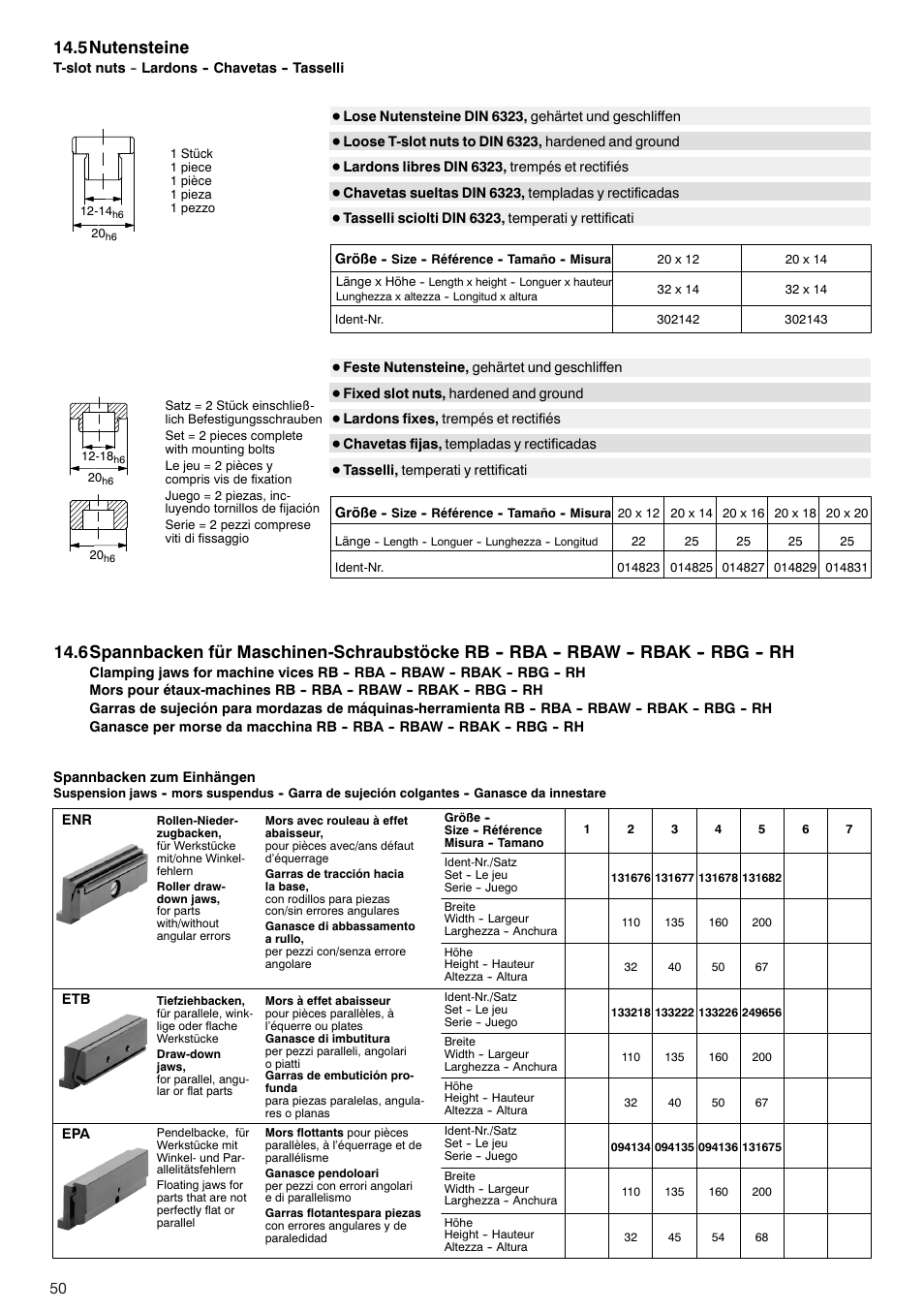 5nutensteine | ROHM RB / RH / RBA / RBAW machine vices User Manual | Page 50 / 56