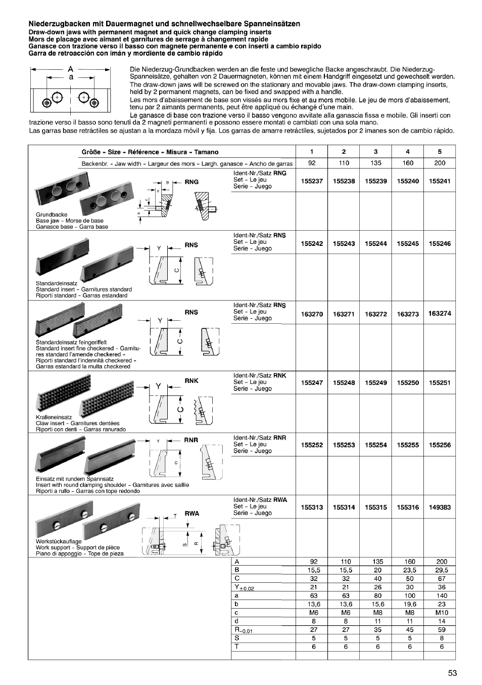 ROHM RB / RH / RBA / RBAW machine vices User Manual | Page 53 / 56