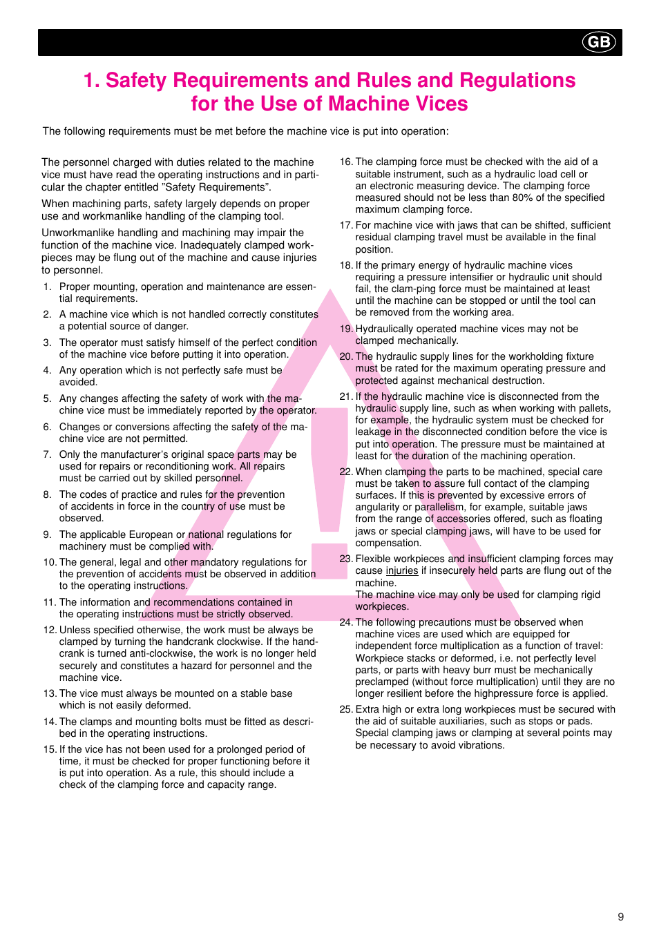 ROHM RB / RH / RBA / RBAW machine vices User Manual | Page 9 / 56