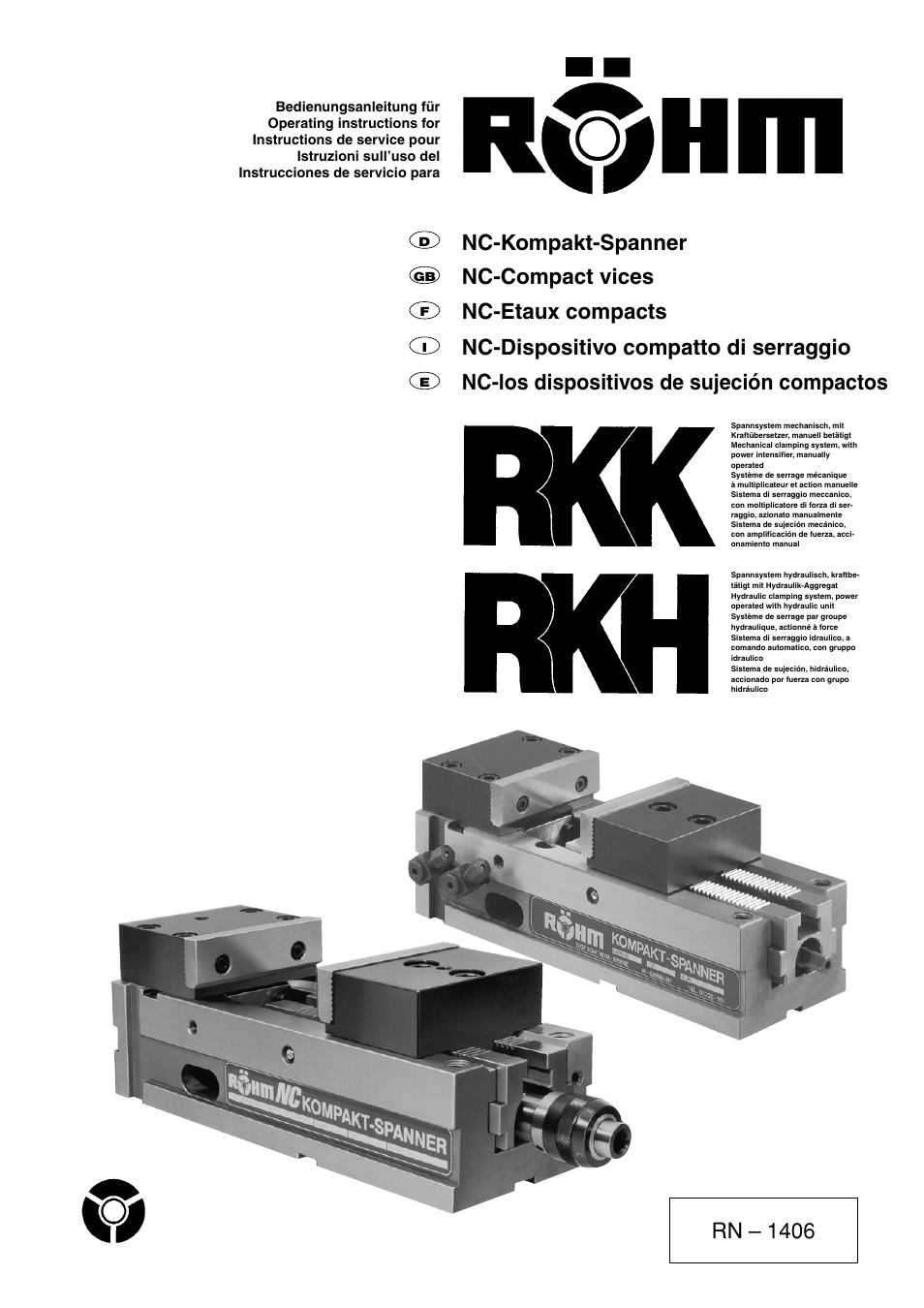 ROHM RKK / RKH NC-Compact vices User Manual | 34 pages