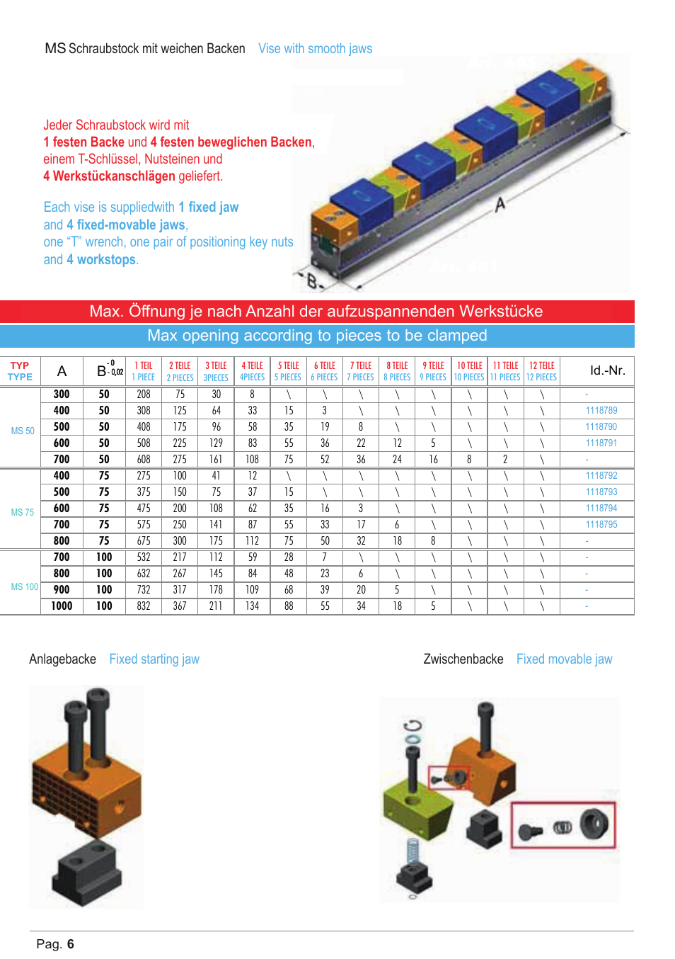 600s | ROHM MS Multiple clamping system User Manual | Page 6 / 8